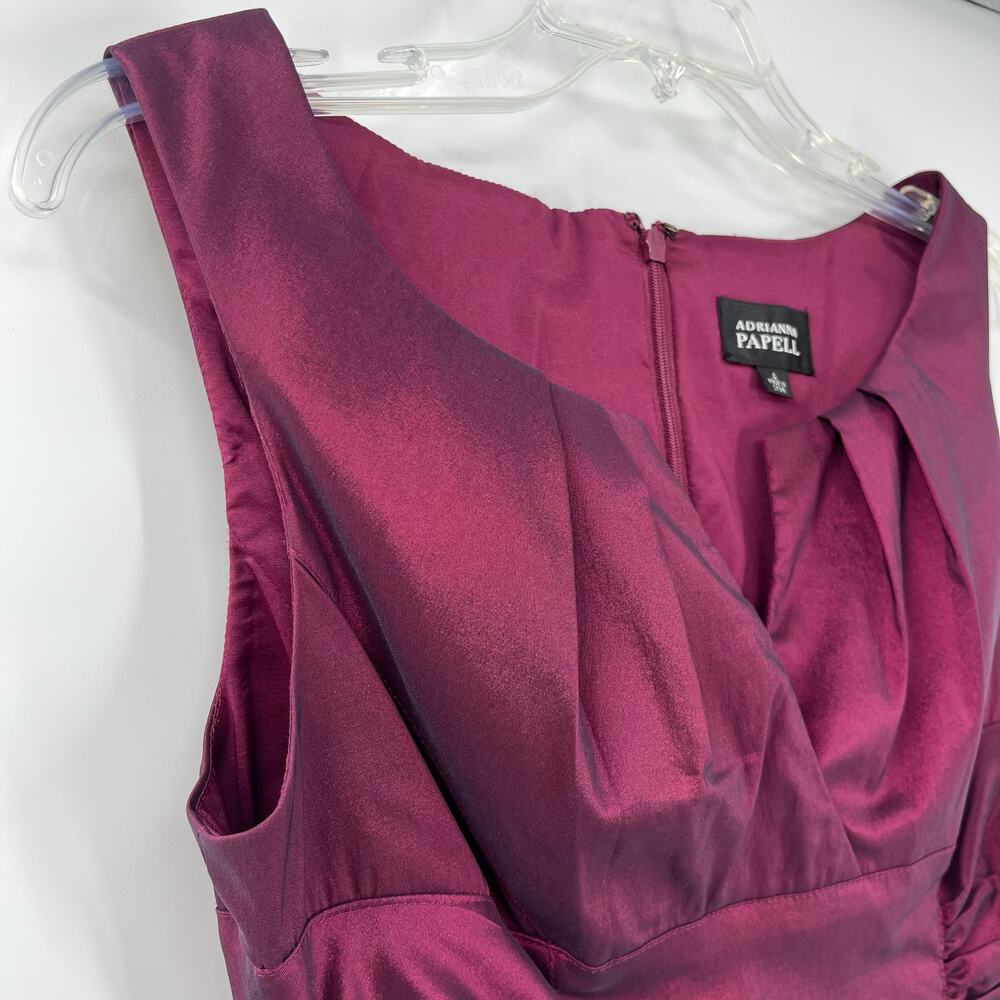 Adrianna Papell Magenta Midi Sheath Dress - Picture 13 of 14